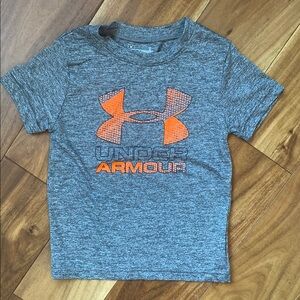 Under Armour Gray and Orange Short Sleeve Tee